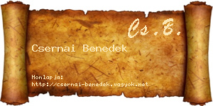 Csernai Benedek névjegykártya